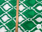SATIN DE COTON TISSU IMPRIMÉ ABSTRAIT VERT - My Little Coupon
