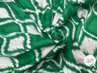 SATIN DE COTON TISSU IMPRIMÉ ABSTRAIT VERT - My Little Coupon