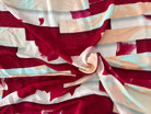 SATIN DE SOIE ABSTRACTION CARMIN MLC INTERN