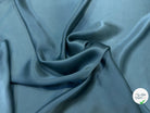 SATIN DE SOIE BLEU VERT FLUIDE 100% SOIE - My Little Coupon
