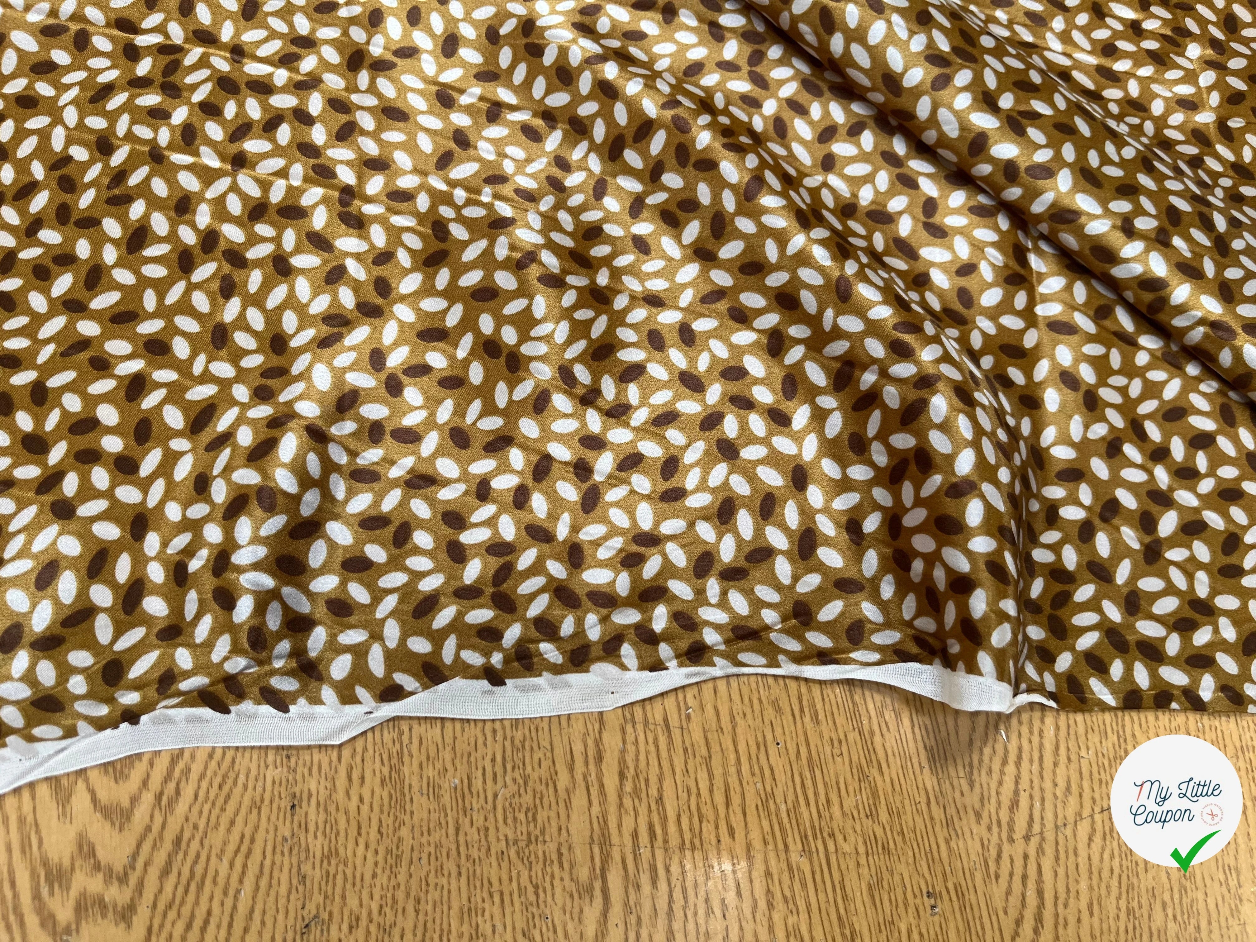 SATIN DE SOIE COTON FOND MARON 70% SOIE - My Little Coupon