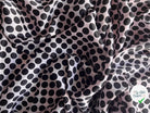 SATIN DE SOIE EXTENSIBLE POIS NOIRS SUR FOND ROSE - My Little Coupon - tissu - coudre