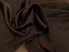 SATIN DE SOIE FLUIDE MARRON FONCÉ 110CM - My Little Coupon