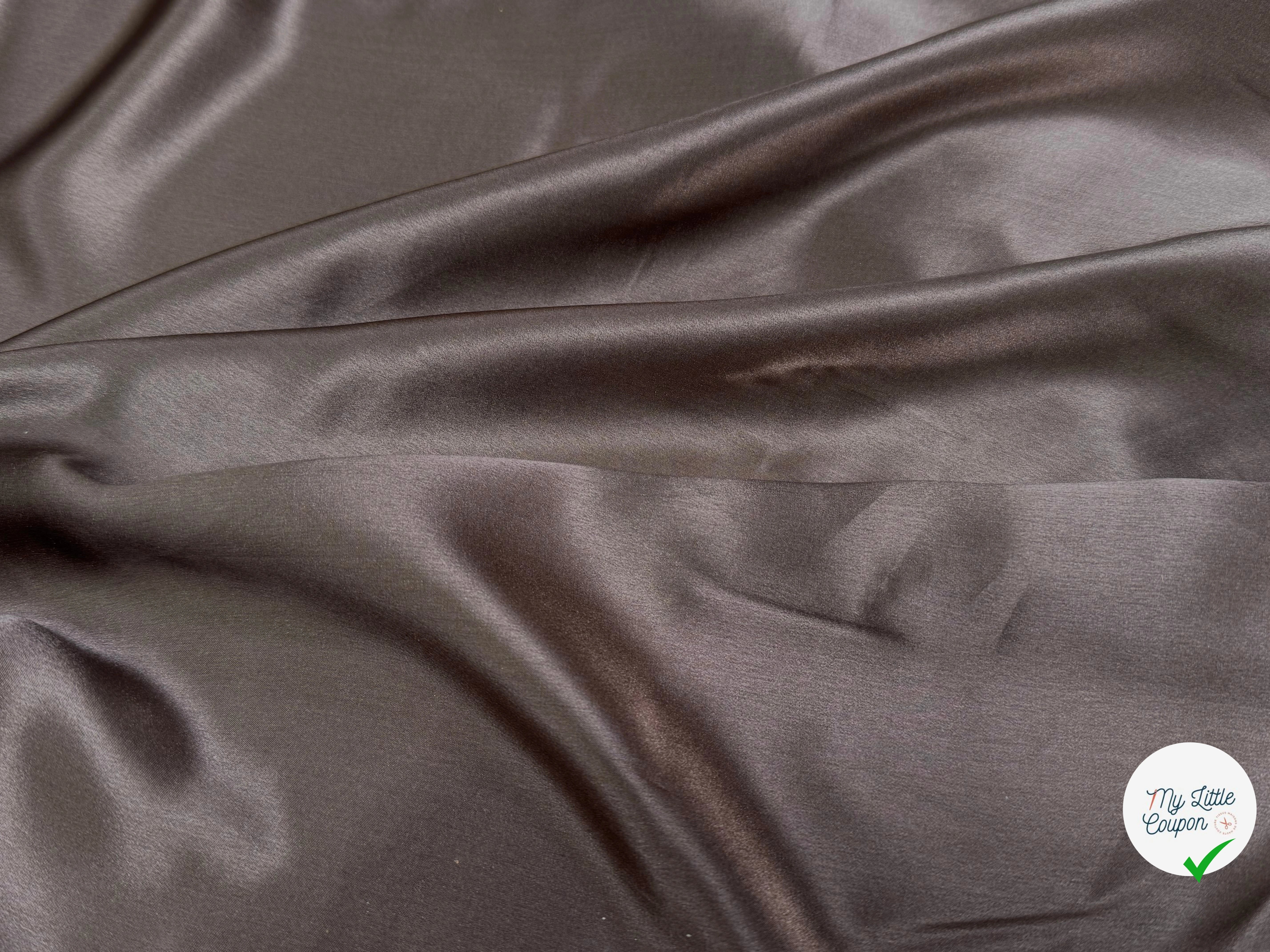 SATIN DE SOIE FLUIDE MARRON - My Little Coupon