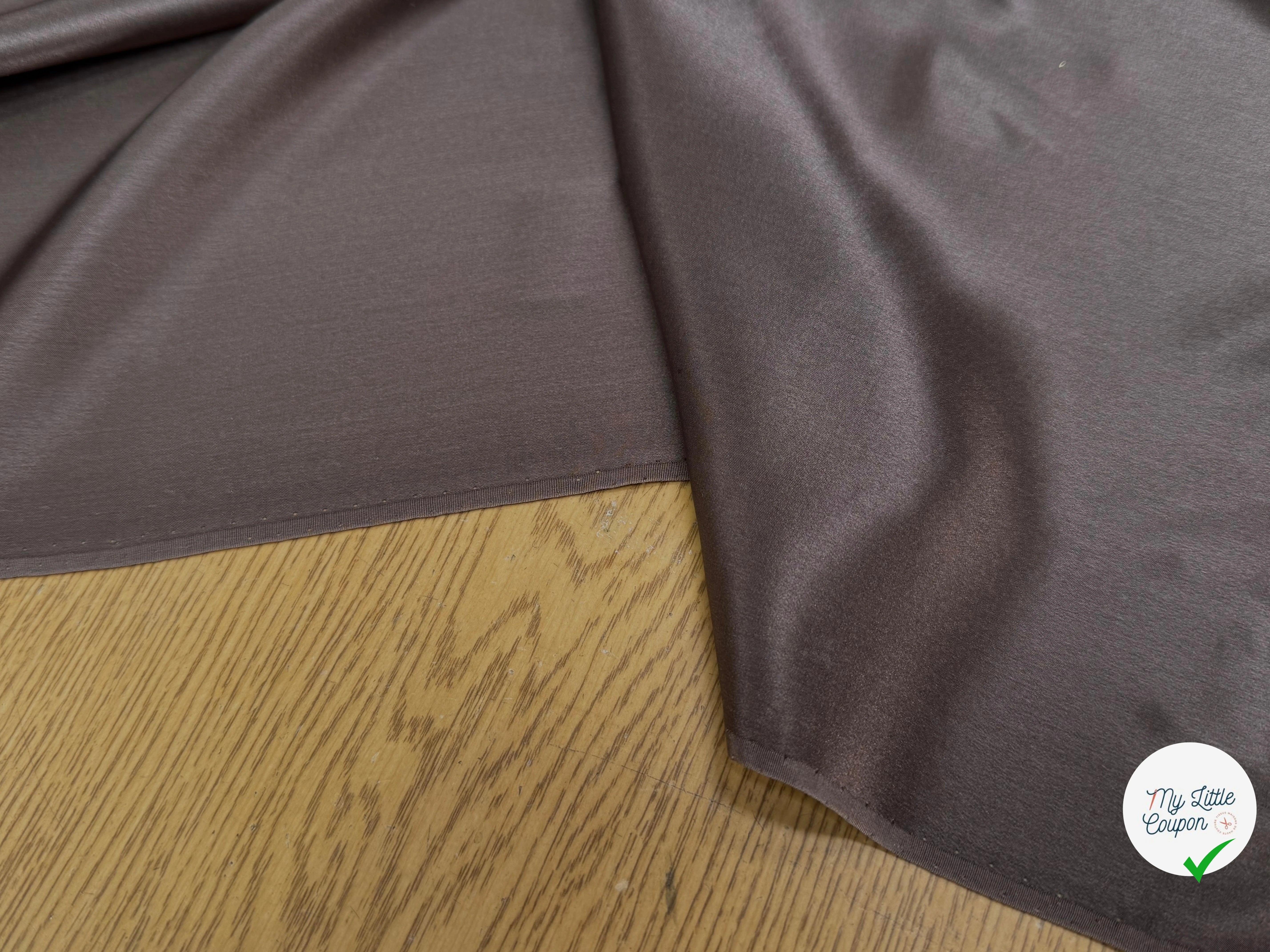 SATIN DE SOIE FLUIDE MARRON - My Little Coupon