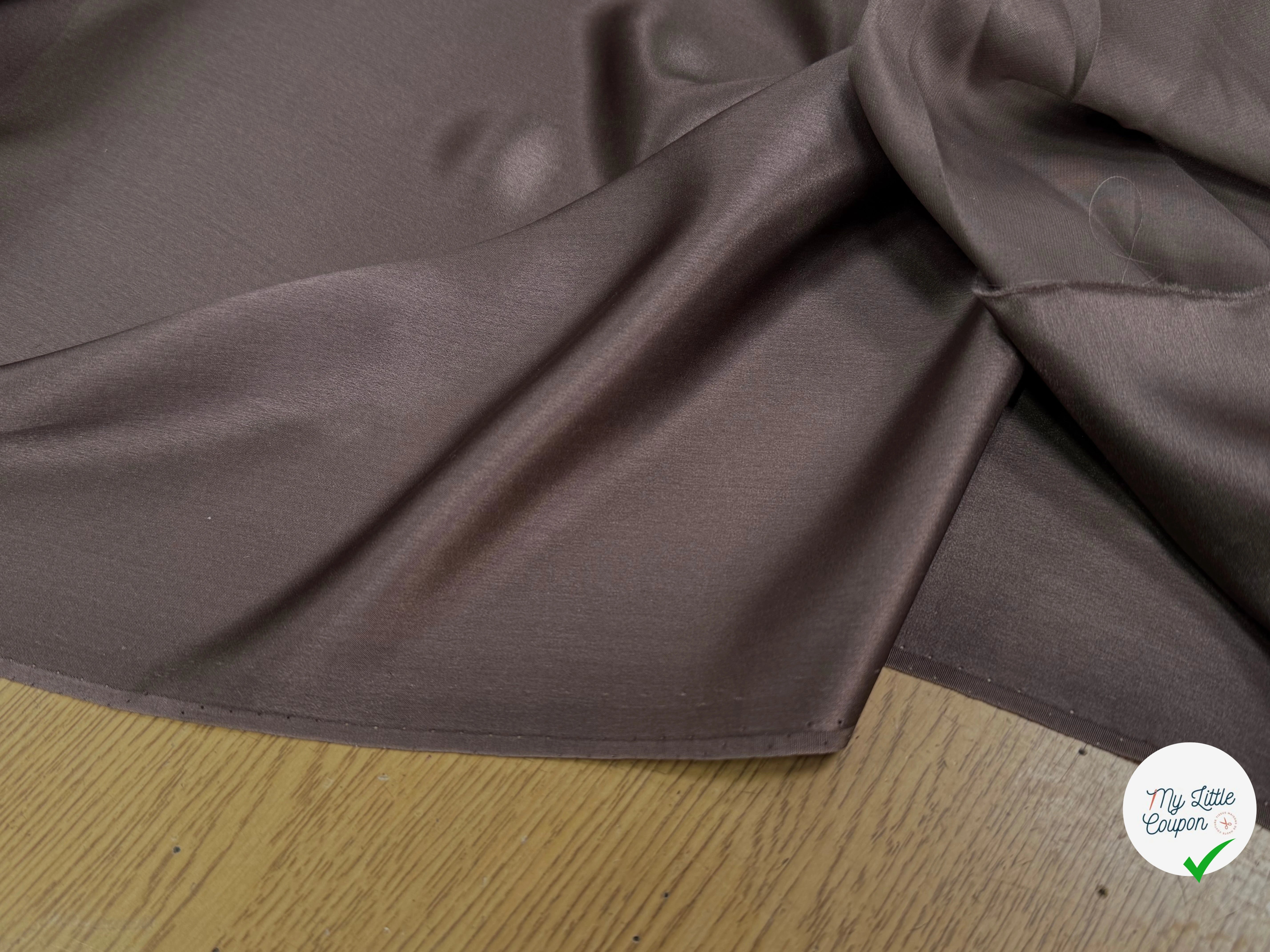 SATIN DE SOIE FLUIDE MARRON - My Little Coupon