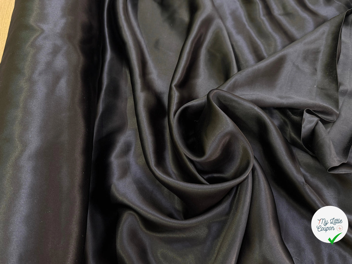 SATIN DE SOIE FLUIDE MARRON NOISETTE - My Little Coupon