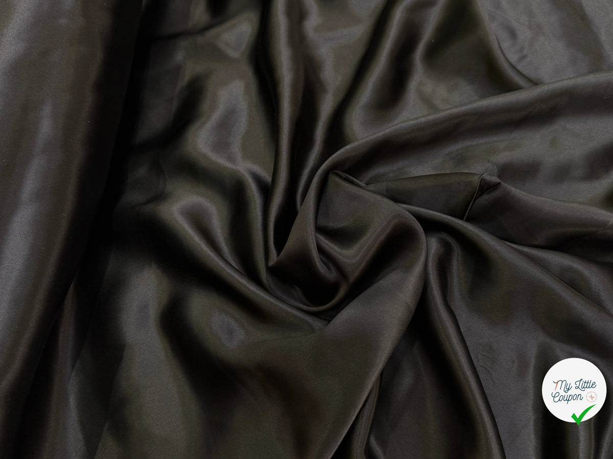 SATIN DE SOIE FLUIDE MARRON NOISETTE - My Little Coupon