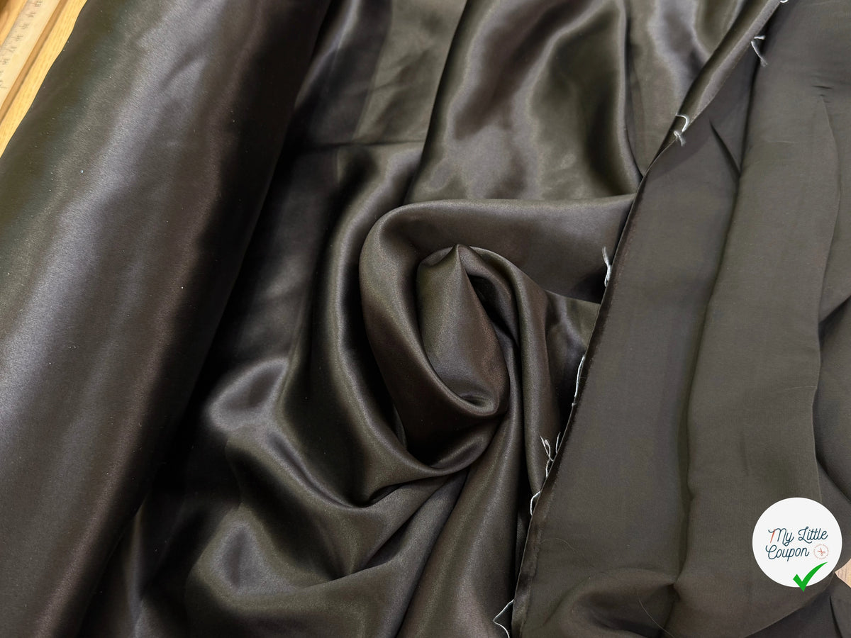SATIN DE SOIE FLUIDE MARRON NOISETTE - My Little Coupon