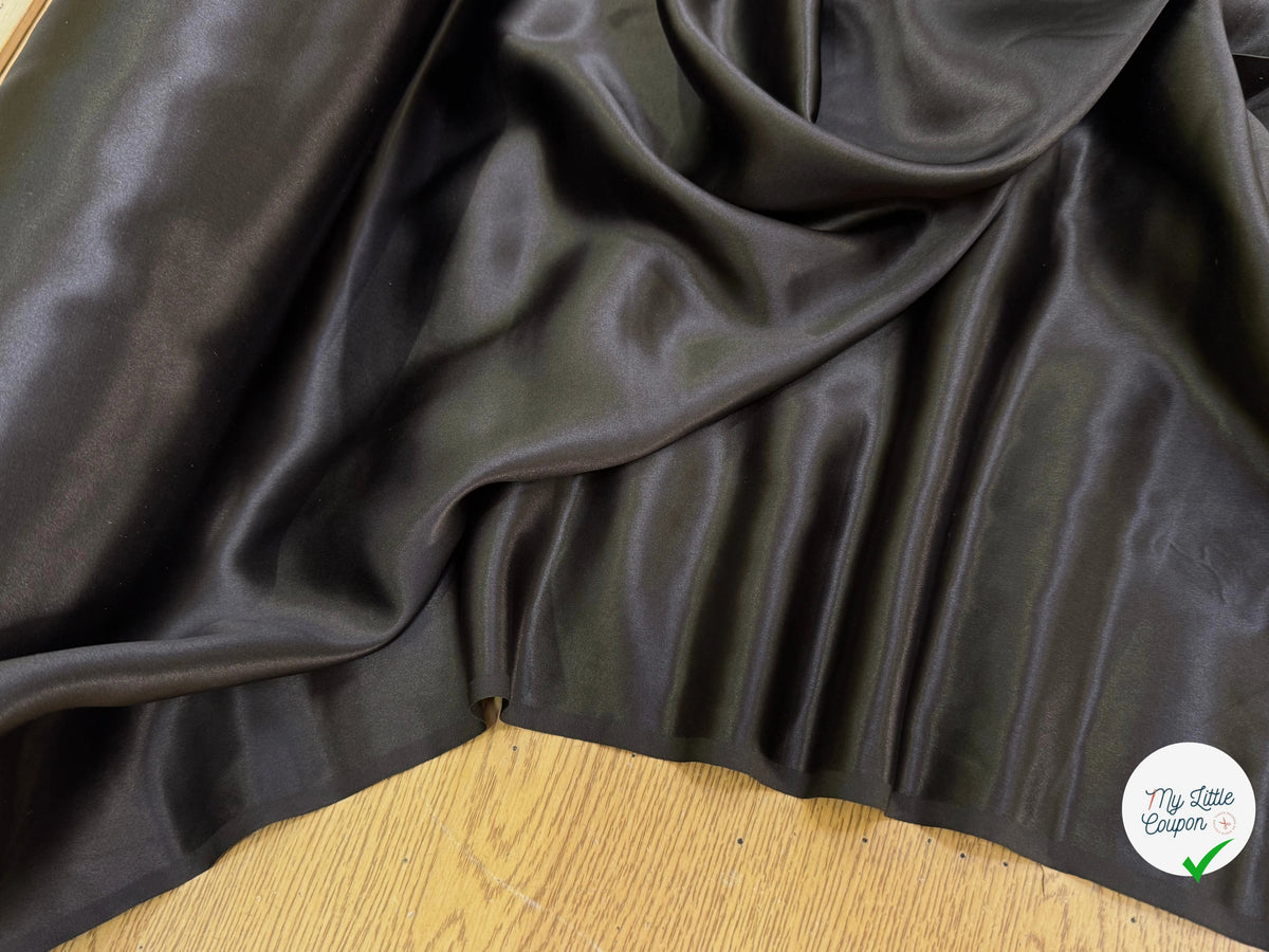SATIN DE SOIE FLUIDE MARRON NOISETTE - My Little Coupon