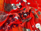 SATIN DE SOIE MOMAMAN ROUGE LÉGÈREMENT ORANGÉ - My Little Coupon