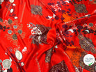 SATIN DE SOIE MOMAMAN ROUGE LÉGÈREMENT ORANGÉ - My Little Coupon