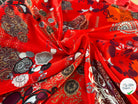 SATIN DE SOIE MOMAMAN ROUGE LÉGÈREMENT ORANGÉ - My Little Coupon