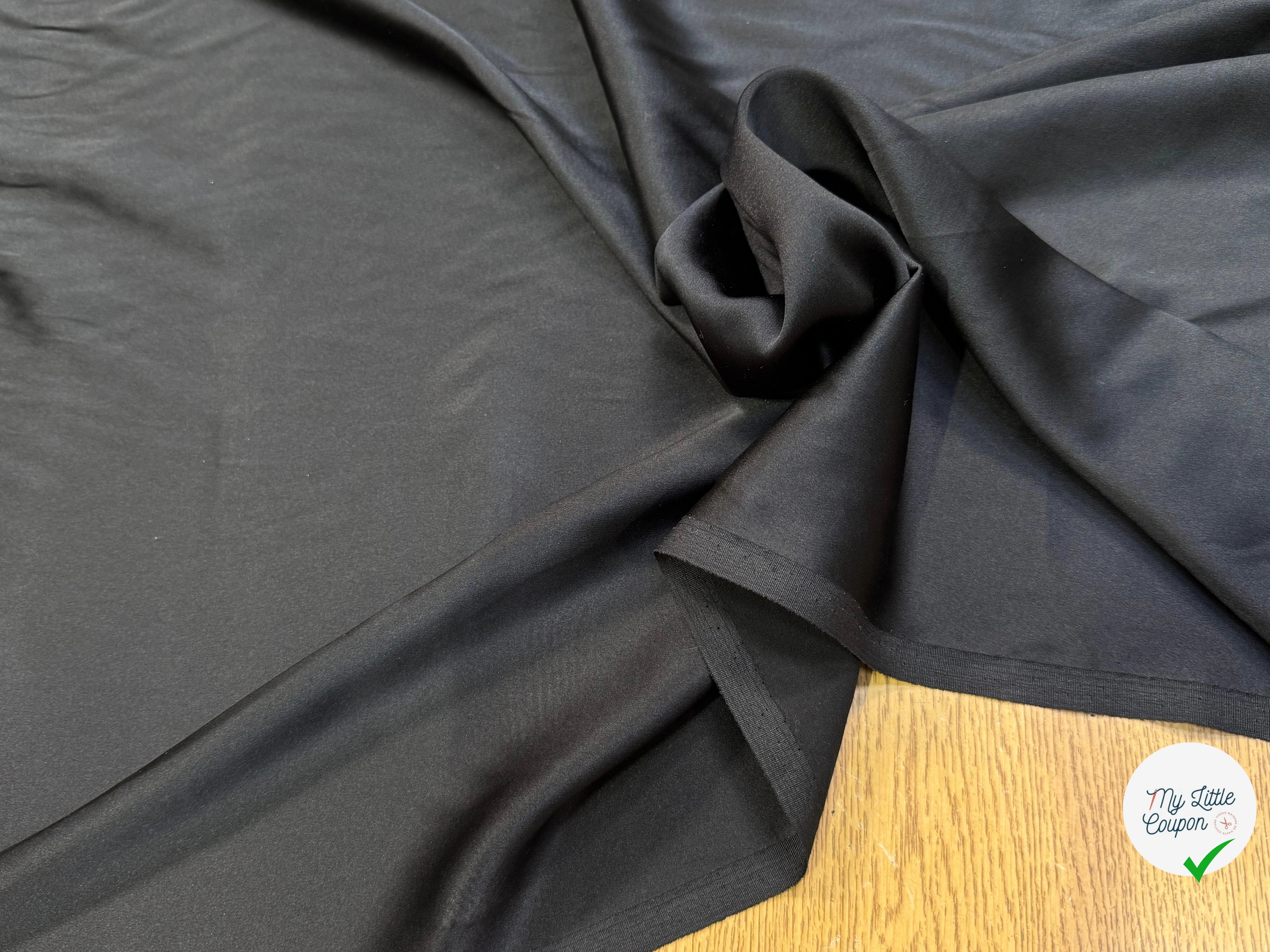 SATIN DE SOIE NOIR SOYEUX - My Little Coupon