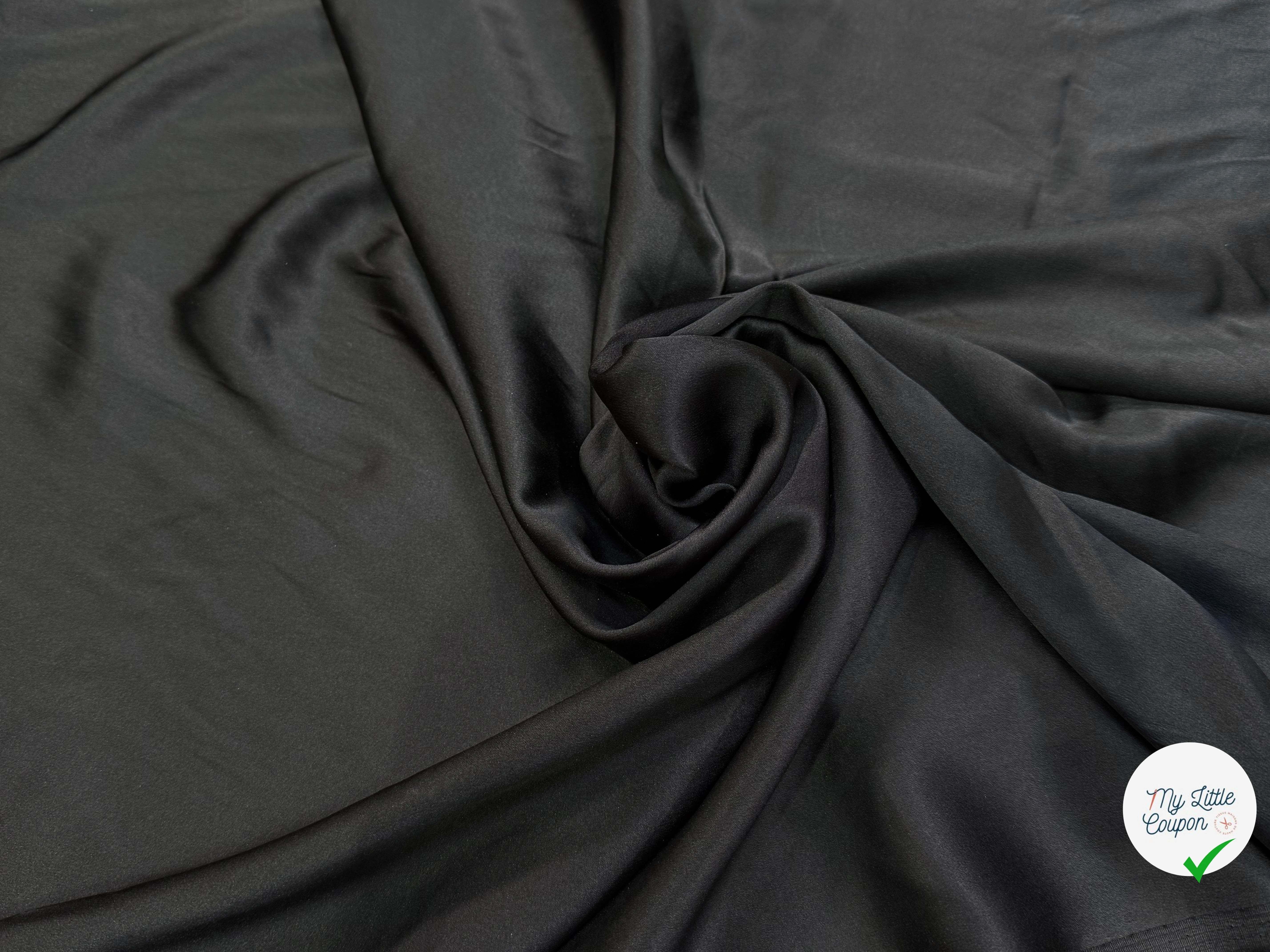 SATIN DE SOIE NOIR SOYEUX - My Little Coupon