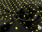 SATIN DE SOIE PETITS POIS JAUNES CITRON DE SICILE - My Little Coupon - tissu - coudre