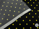 SATIN DE SOIE PETITS POIS JAUNES CITRON DE SICILE - My Little Coupon - tissu - coudre