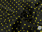 SATIN DE SOIE PETITS POIS JAUNES CITRON DE SICILE - My Little Coupon - tissu - coudre