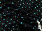 SATIN DE SOIE PETITS POIS TURQUOISES LAGOON - coupon de tissu de 3 mètres - My Little Coupon - tissu - coudre