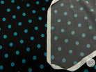 SATIN DE SOIE PETITS POIS TURQUOISES LAGOON - coupon de tissu de 3 mètres - My Little Coupon - tissu - coudre