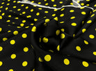 SATIN DE SOIE POIS JAUNES CITRON DE MENTON - coupon de tissu de 3 mètres - My Little Coupon - tissu - coudre