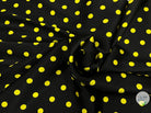 SATIN DE SOIE POIS JAUNES CITRON DE MENTON - coupon de tissu de 3 mètres - My Little Coupon - tissu - coudre