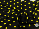 SATIN DE SOIE POIS JAUNES CITRON DE MENTON - coupon de tissu de 3 mètres - My Little Coupon - tissu - coudre