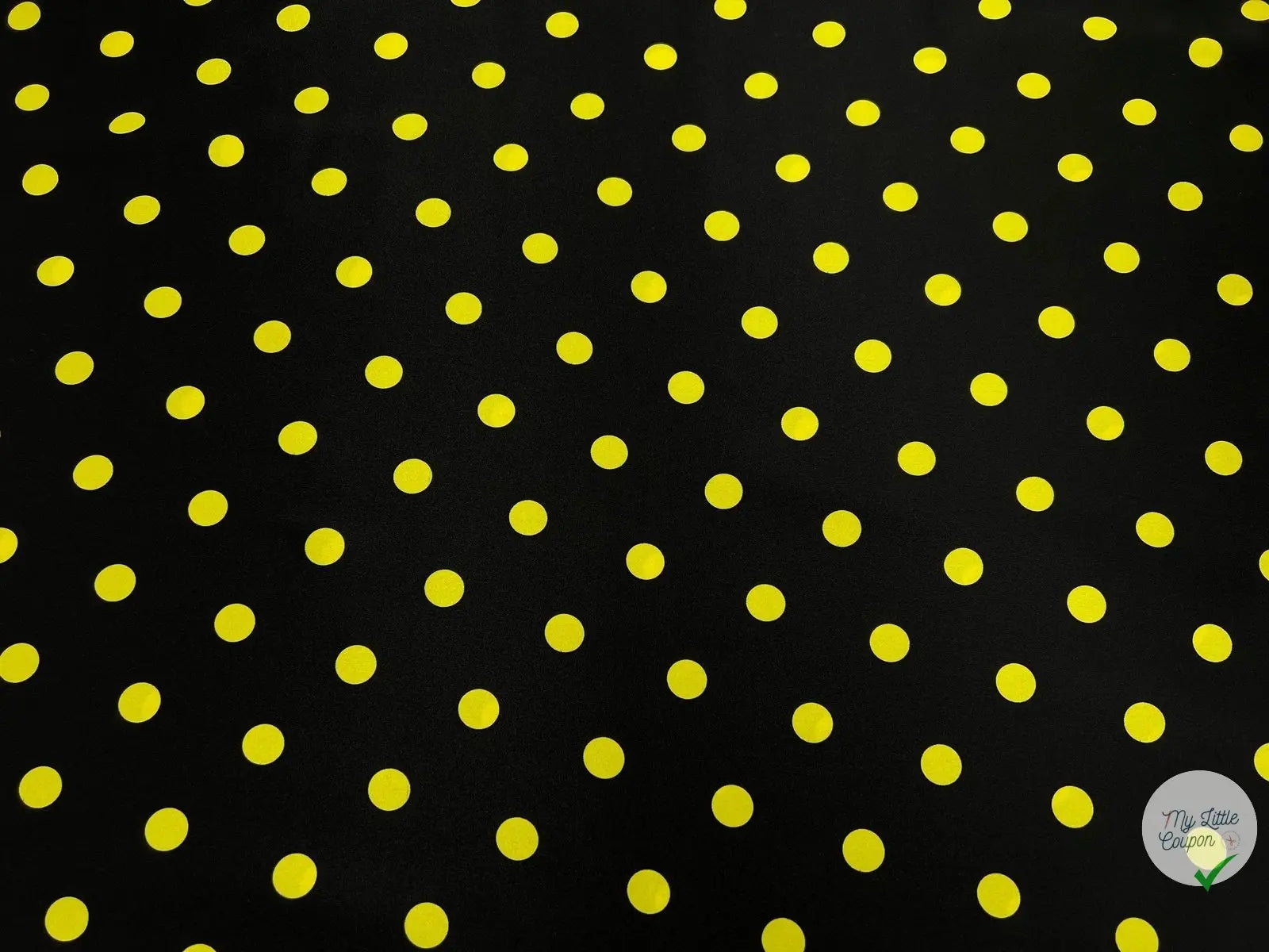 SATIN DE SOIE POIS JAUNES CITRON DE MENTON - coupon de tissu de 3 mètres - My Little Coupon - tissu - coudre