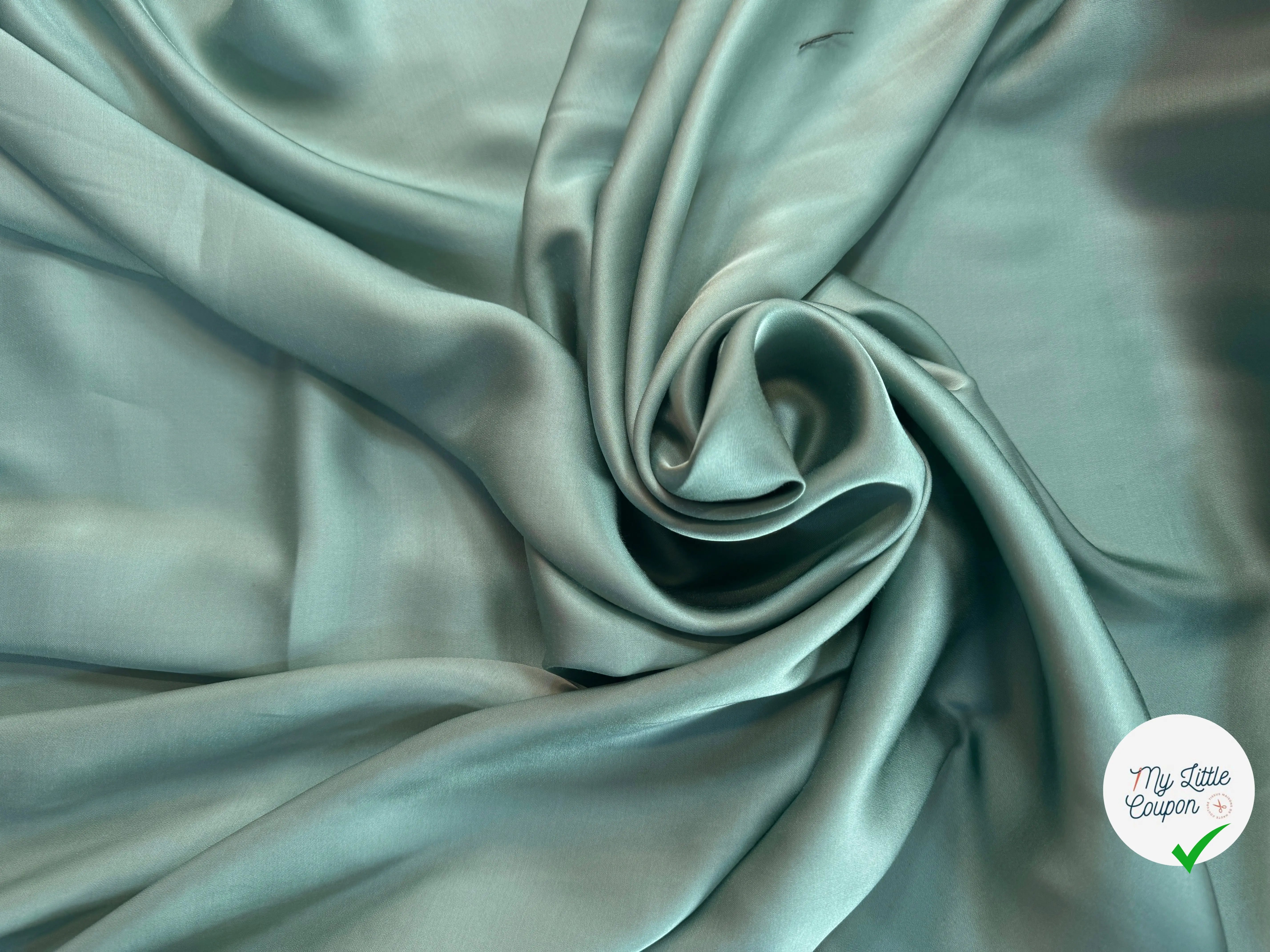 SATIN DE VISCOSE AMANDE - My Little Coupon