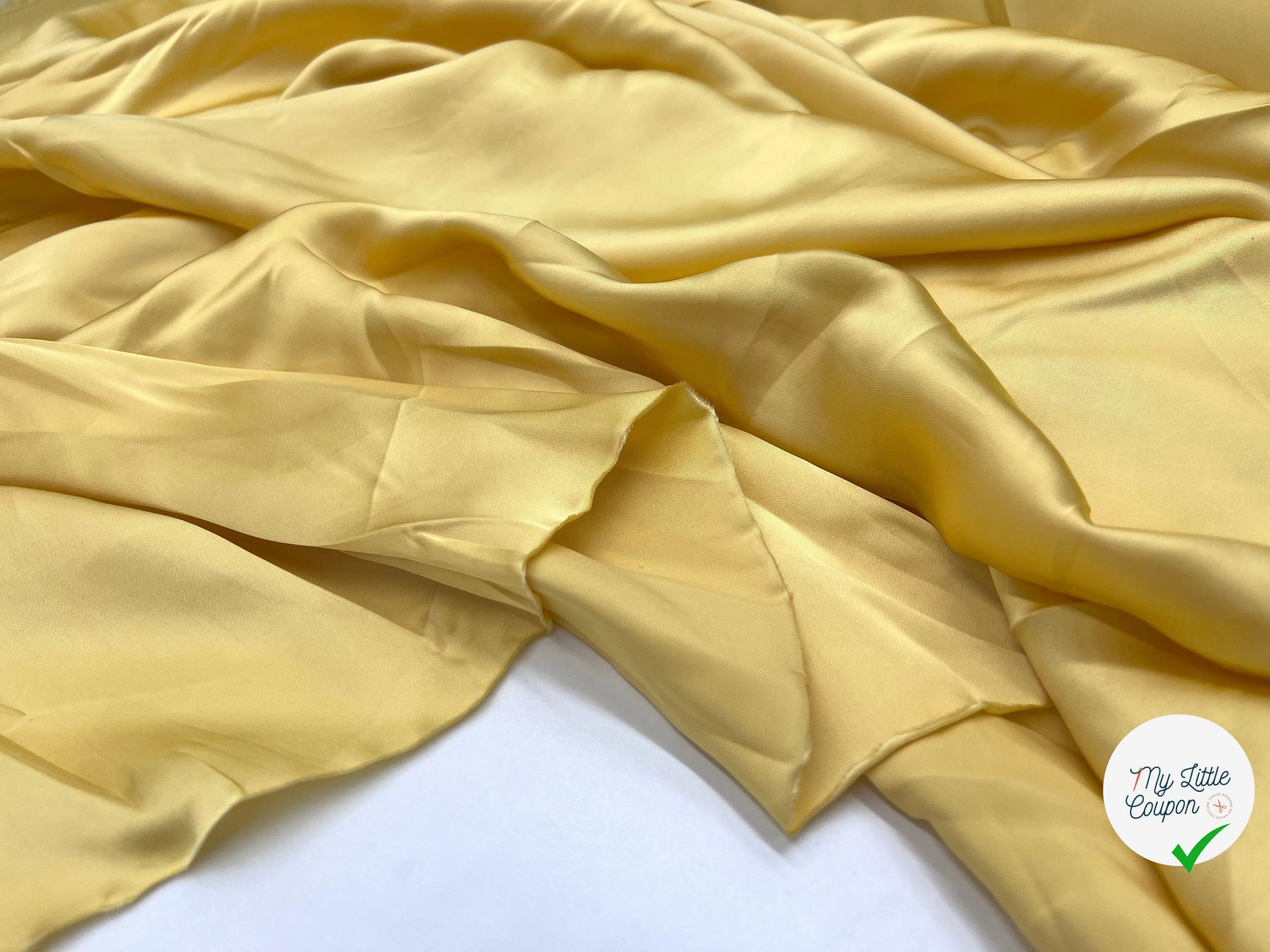 SATIN DE VISCOSE FANCY YELLOW - My Little Coupon - tissu - coudre