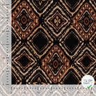 SATIN DE VISCOSE IMPRIMÉ RÉTRO TAUPE - échelle en cm