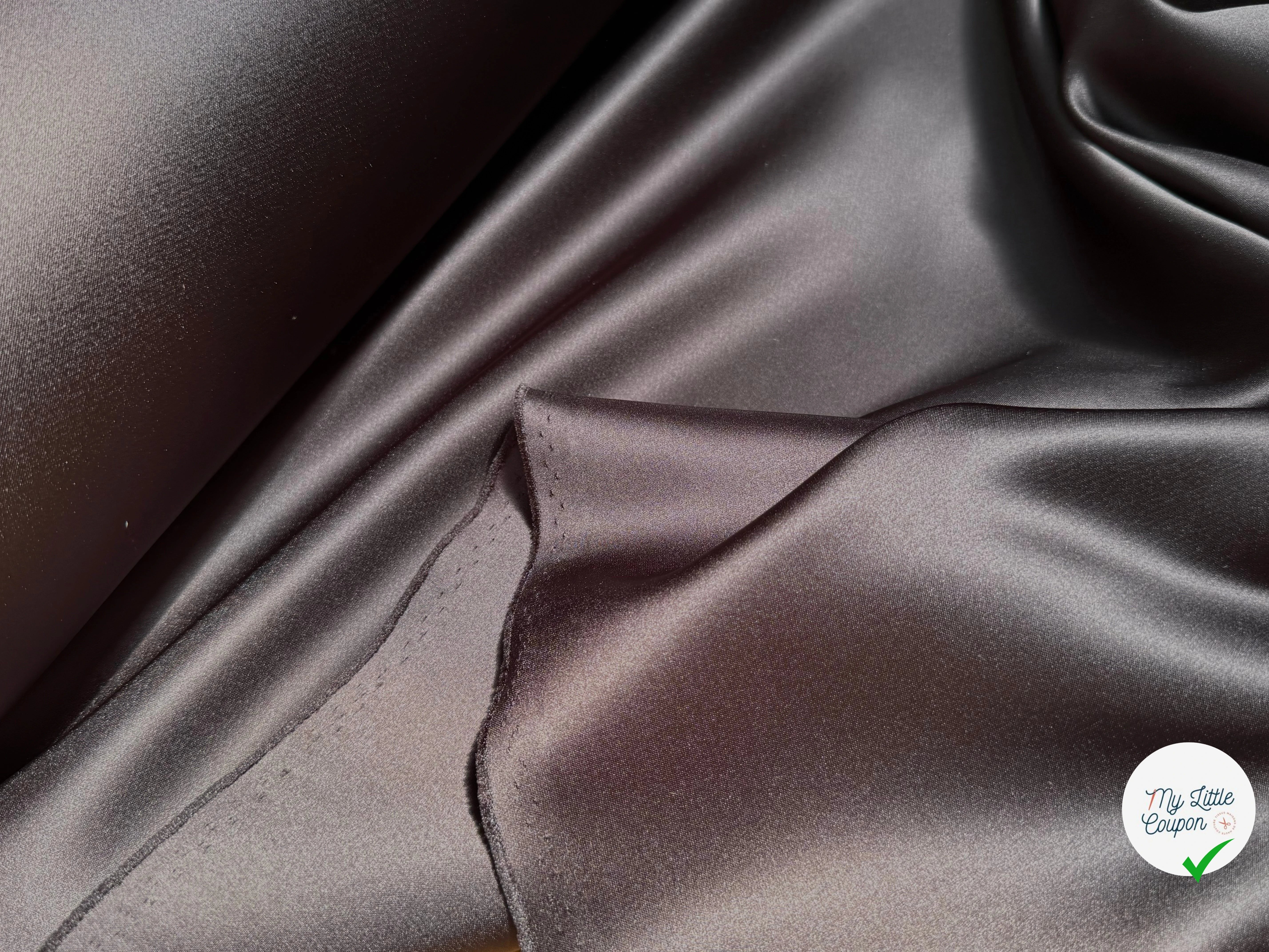 SATIN DOUBLE ÉTTOFE CHOCO NOIR BELLE TENUE - My Little Coupon