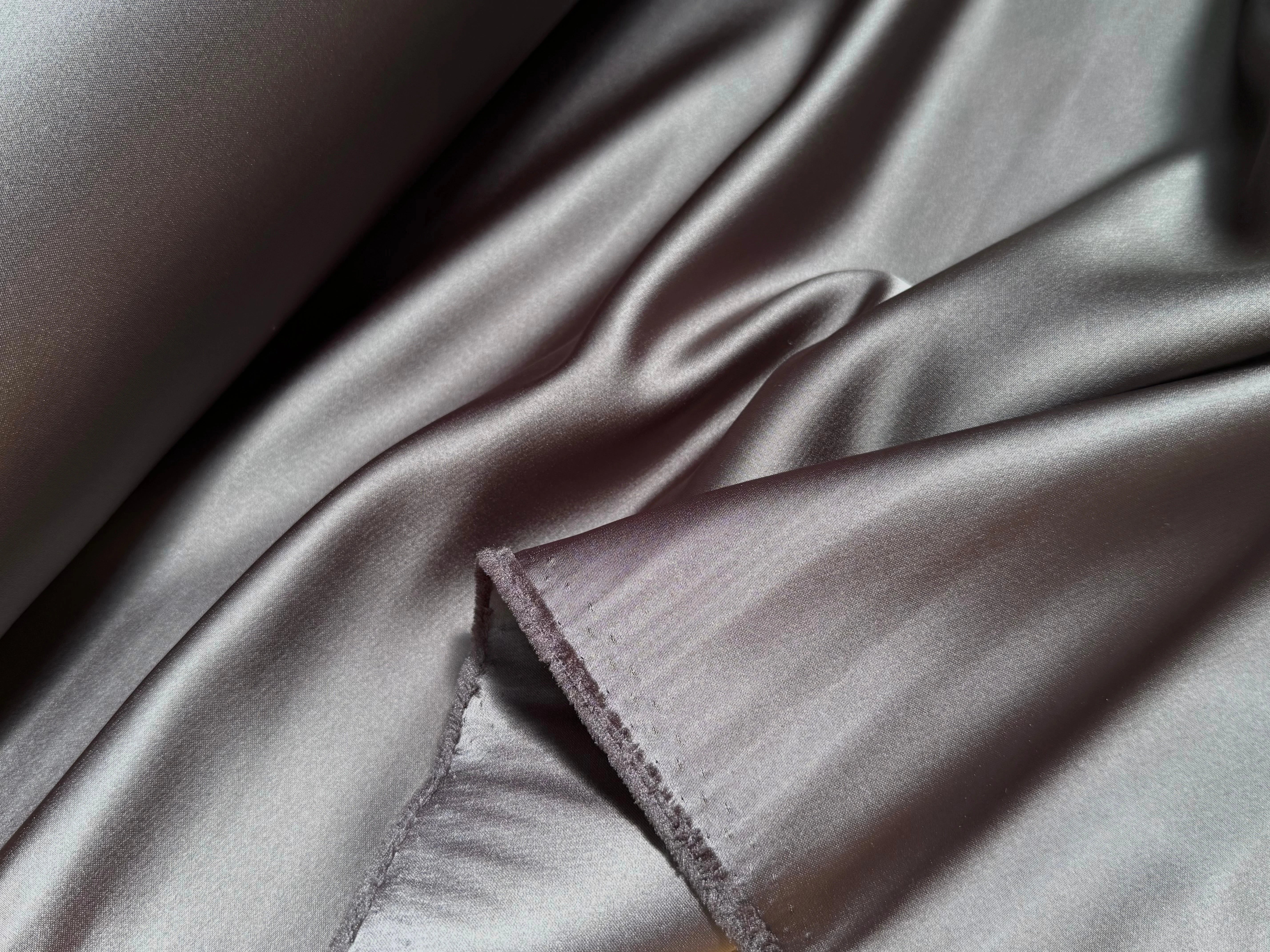 SATIN DOUBLE ÉTTOFE GRIS ANTHRACITE BELLE TENUE - My Little Coupon