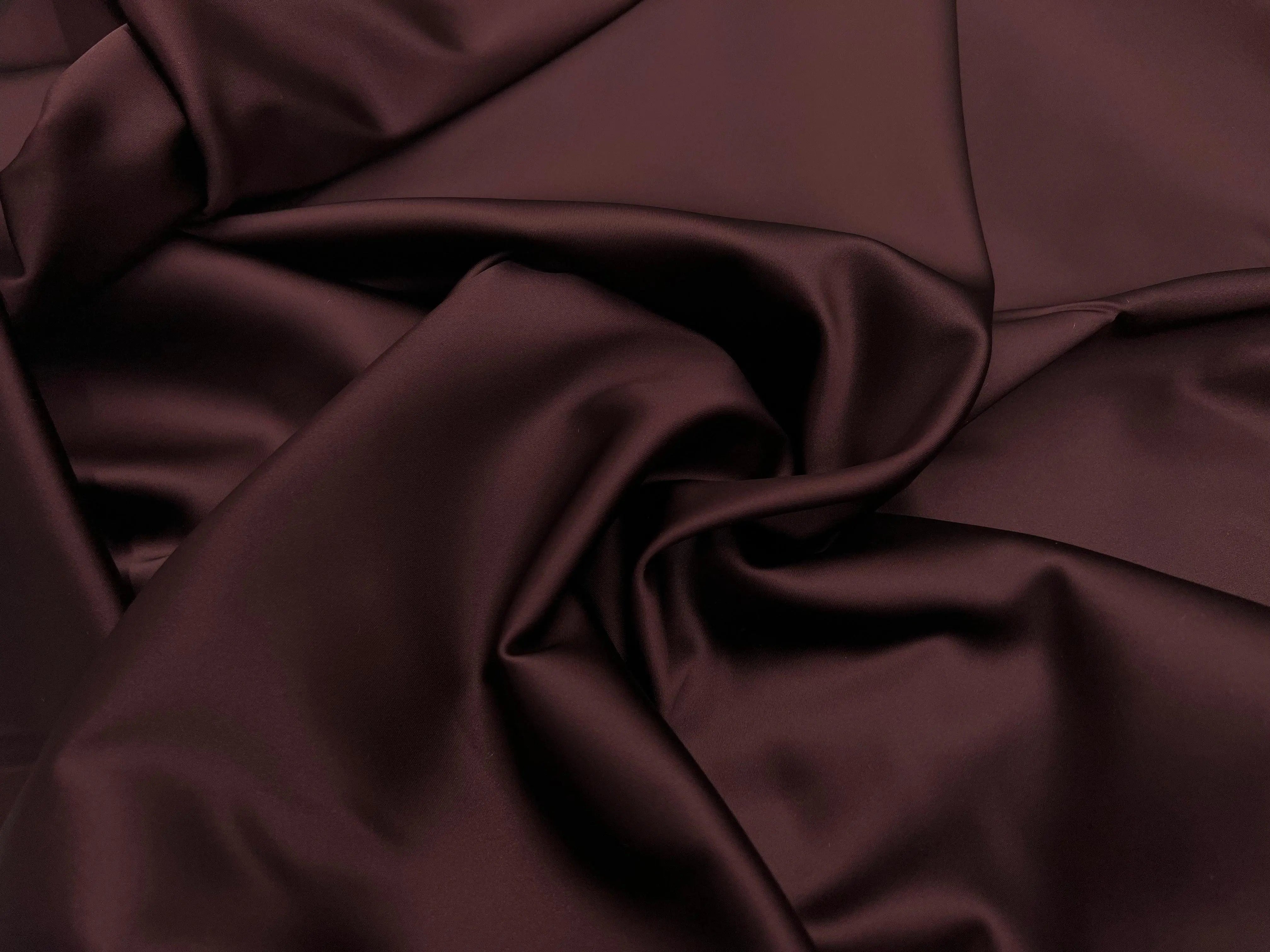 SATIN DUCHESSE EXTENSIBLE BORDEAUX - coupon de tissu de 3 mètres - My Little Coupon - tissu - coudre