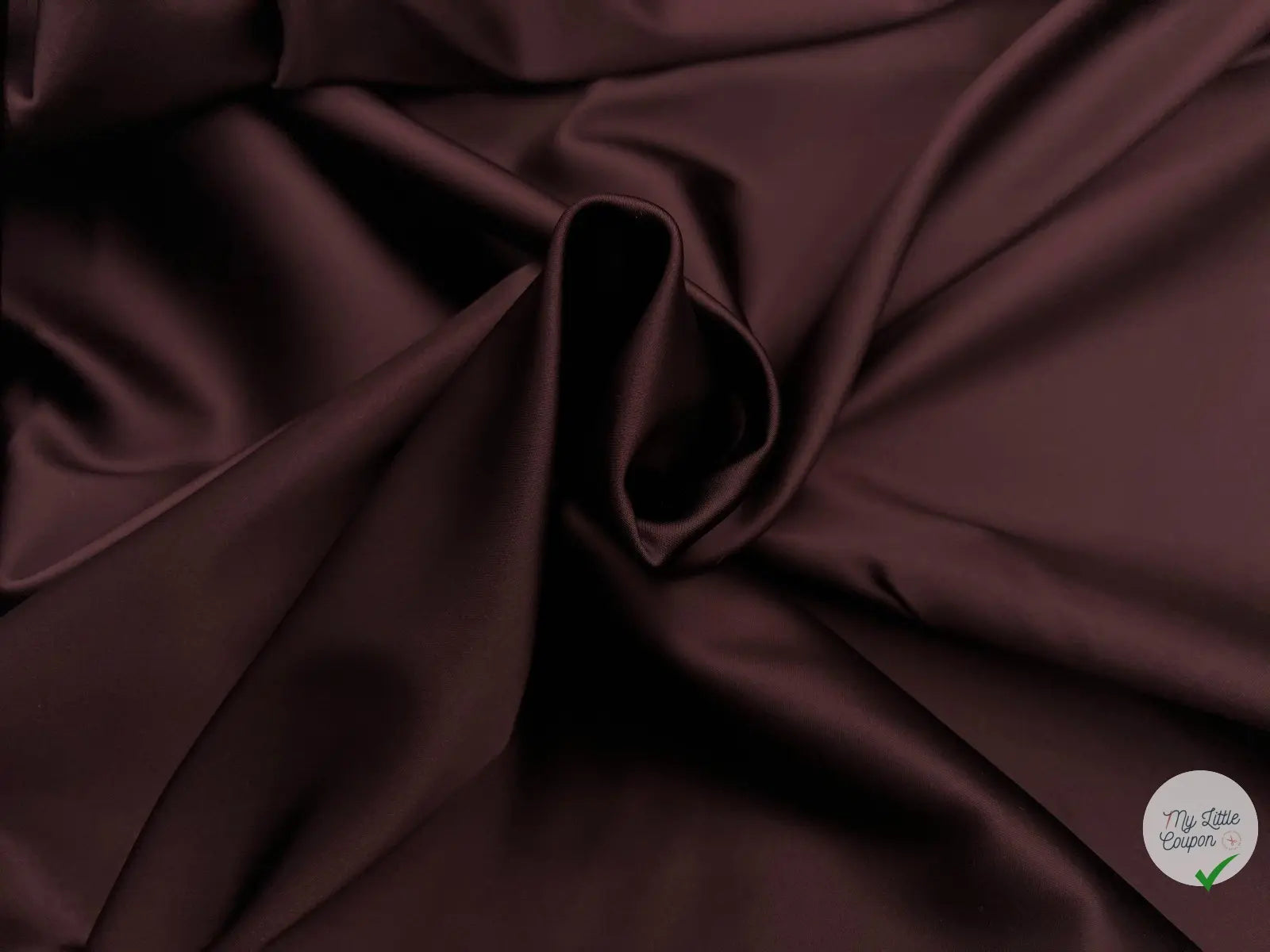SATIN DUCHESSE EXTENSIBLE BORDEAUX laize de 135cm - coupon de tissu de 3 mètres - My Little Coupon - tissu - coudre