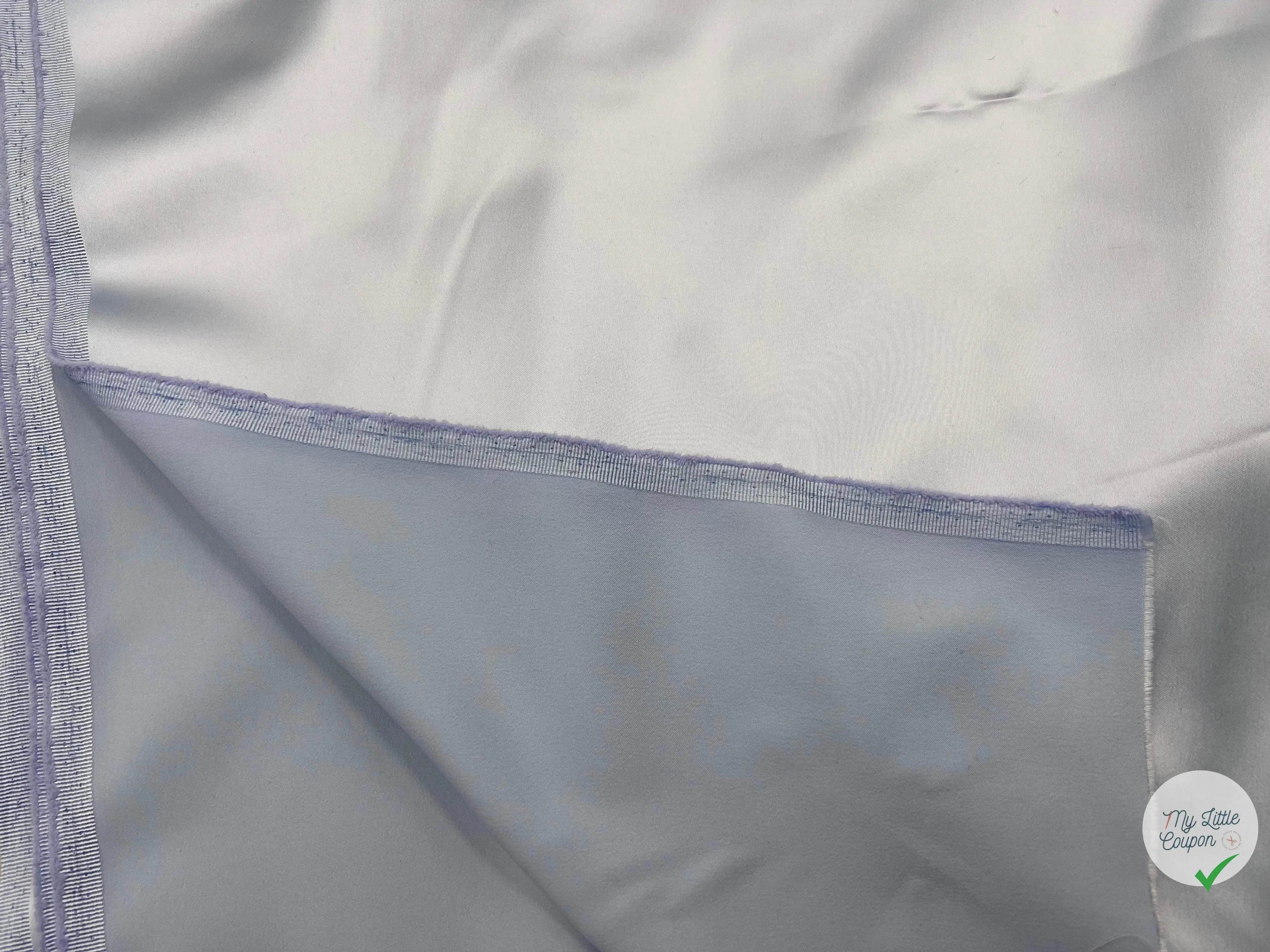 SATIN DUCHESSE EXTENSIBLE GRIS BLEU - My Little Coupon - tissu - coudre