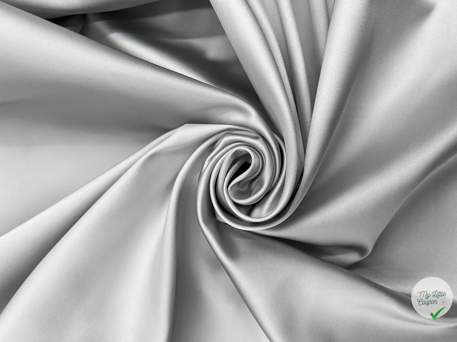 SATIN DUCHESSE EXTENSIBLE GRIS METAL - My Little Coupon - tissu - coudre