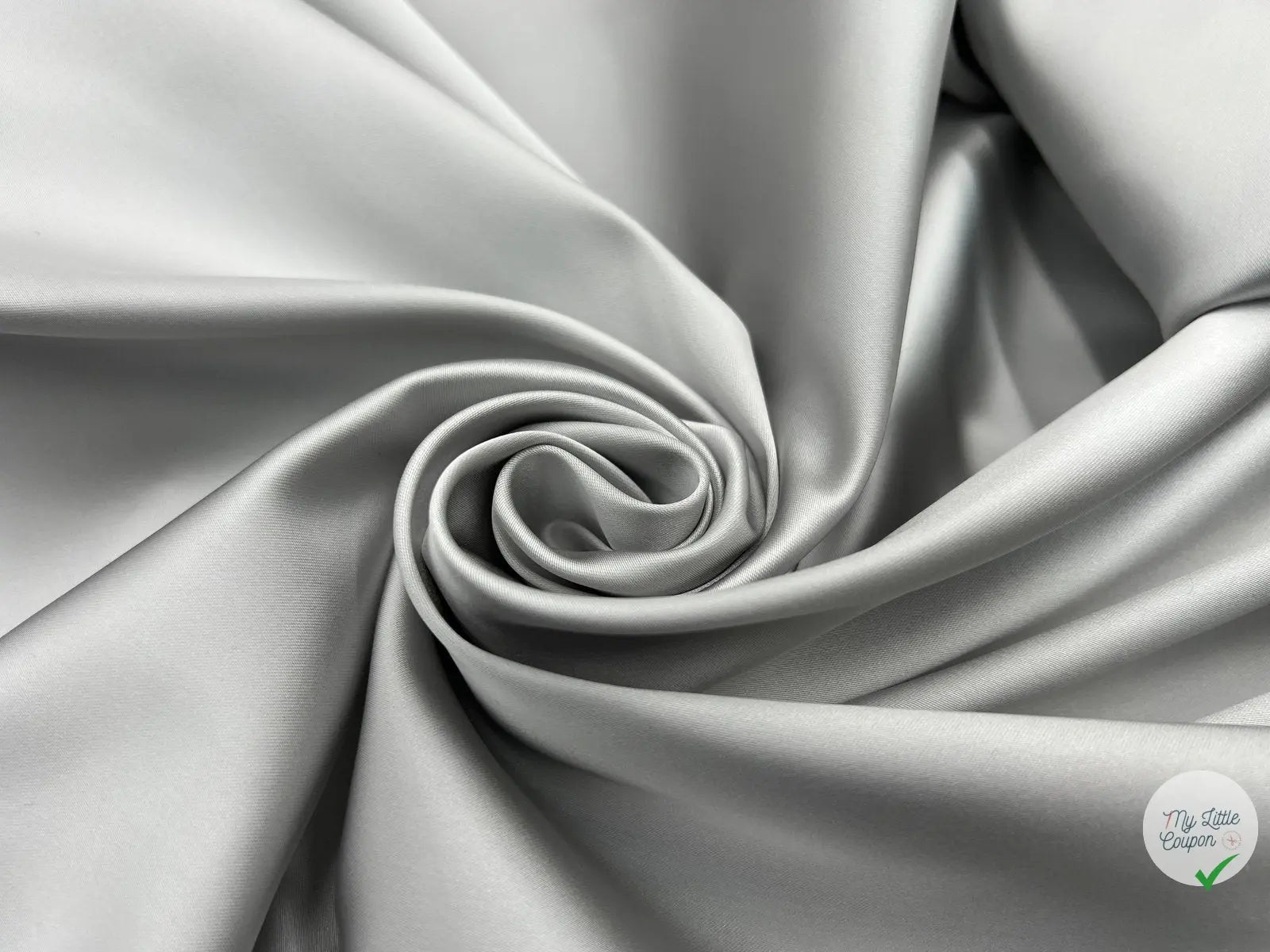 SATIN DUCHESSE EXTENSIBLE GRIS METAL - My Little Coupon - tissu - coudre
