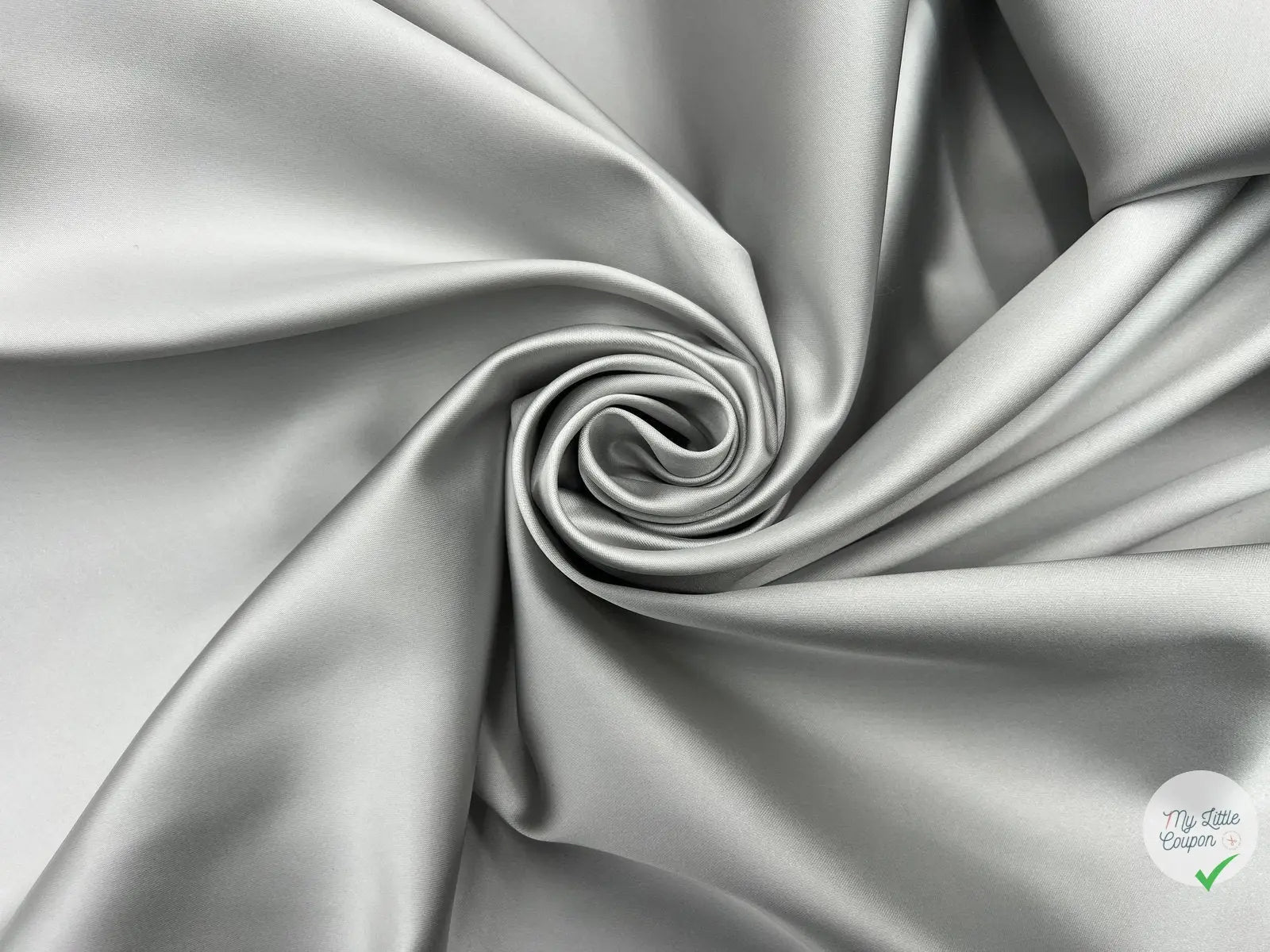 SATIN DUCHESSE EXTENSIBLE GRIS METAL - My Little Coupon - tissu - coudre