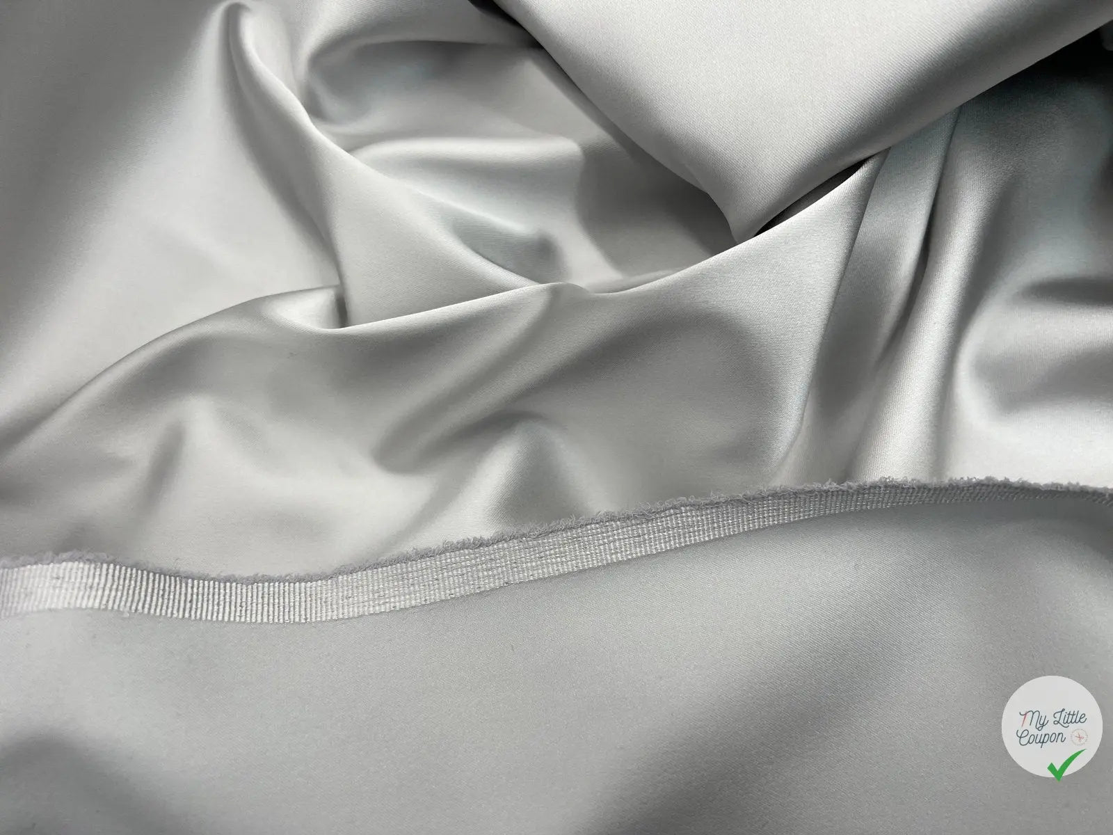 SATIN DUCHESSE EXTENSIBLE GRIS METAL - My Little Coupon - tissu - coudre