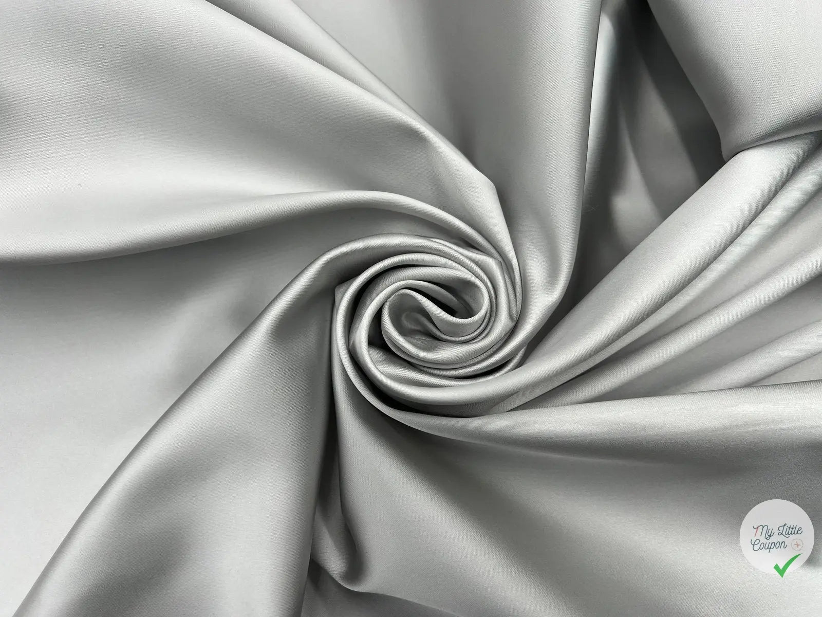 SATIN DUCHESSE EXTENSIBLE GRIS METAL - My Little Coupon - tissu - coudre