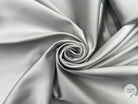 SATIN DUCHESSE EXTENSIBLE GRIS METAL laize de 135cm - coupon de tissu de 3 mètres - My Little Coupon - tissu - coudre