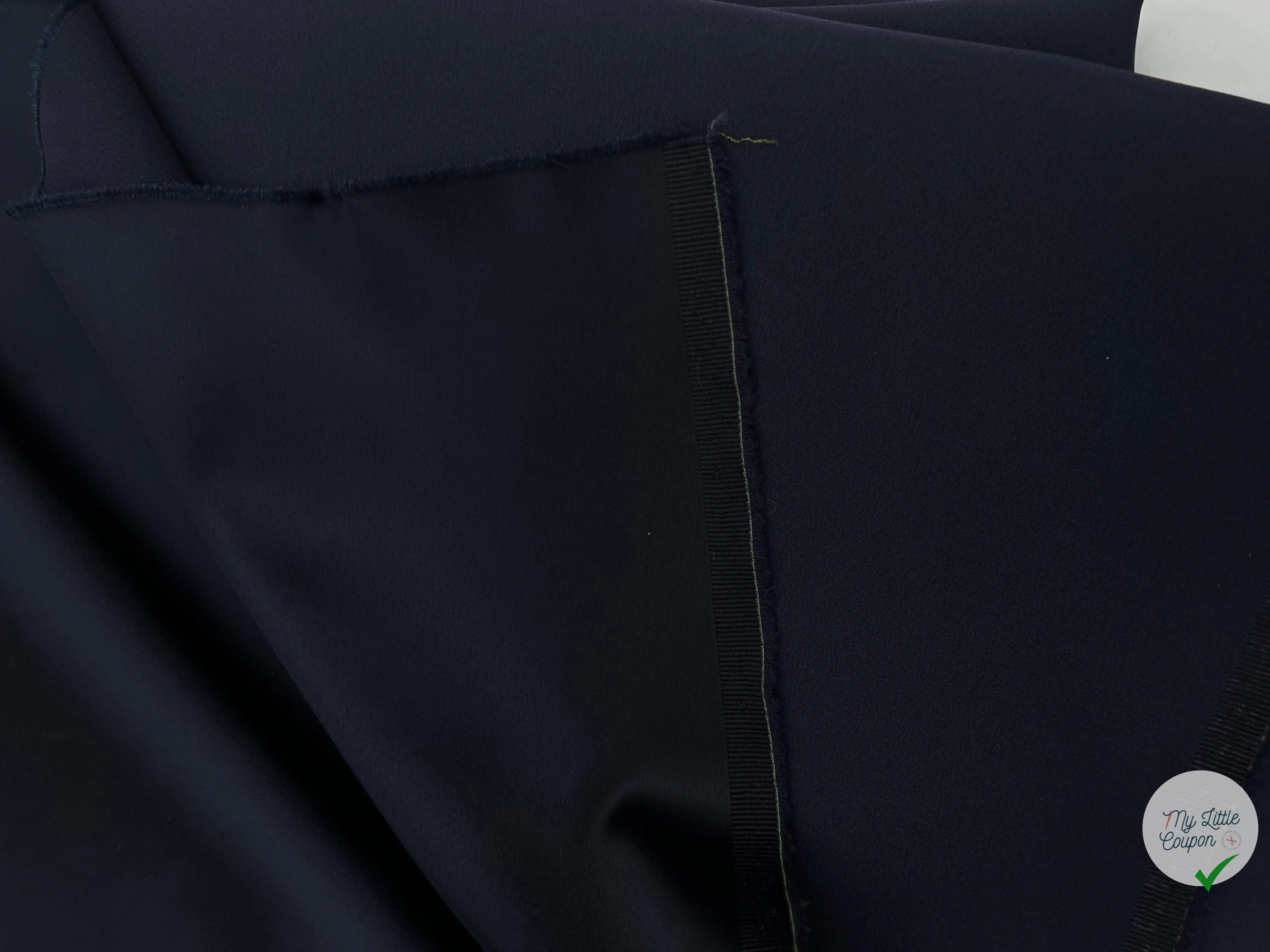 SATIN DUCHESSE EXTENSIBLE MARINE laize de 135cm - coupon de tissu de 3 mètres - My Little Coupon - tissu - coudre