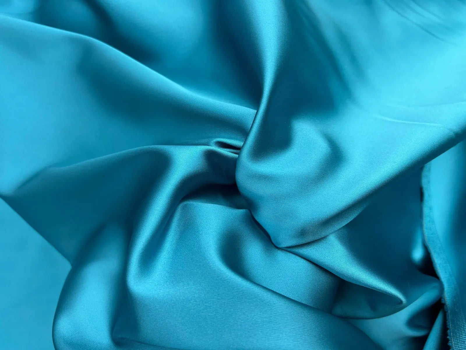 SATIN DUCHESSE EXTENSIBLE TURQUOISE - My Little Coupon - tissu - coudre