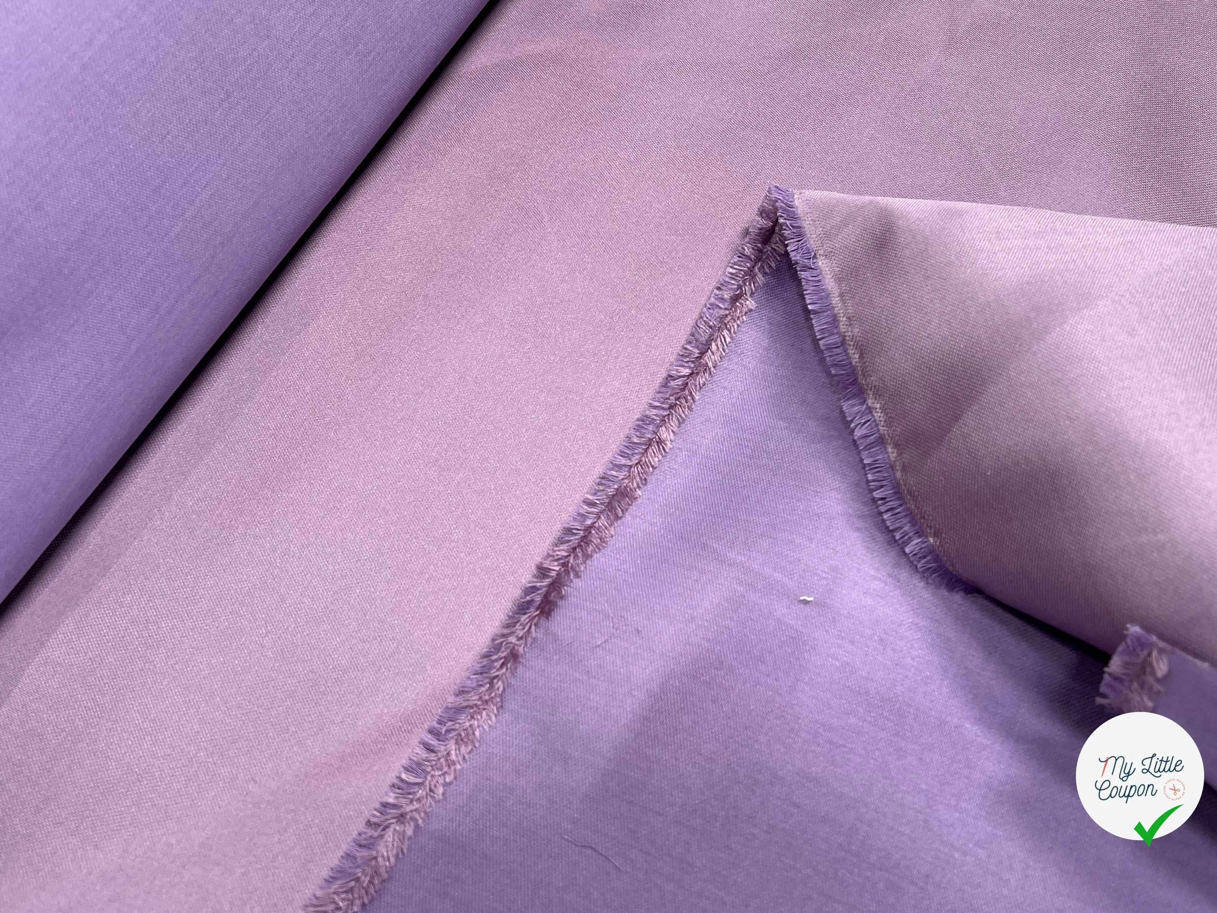 SATIN DUCHESSE TEXTURÉE SOIE COTON LAVANDE - My Little Coupon