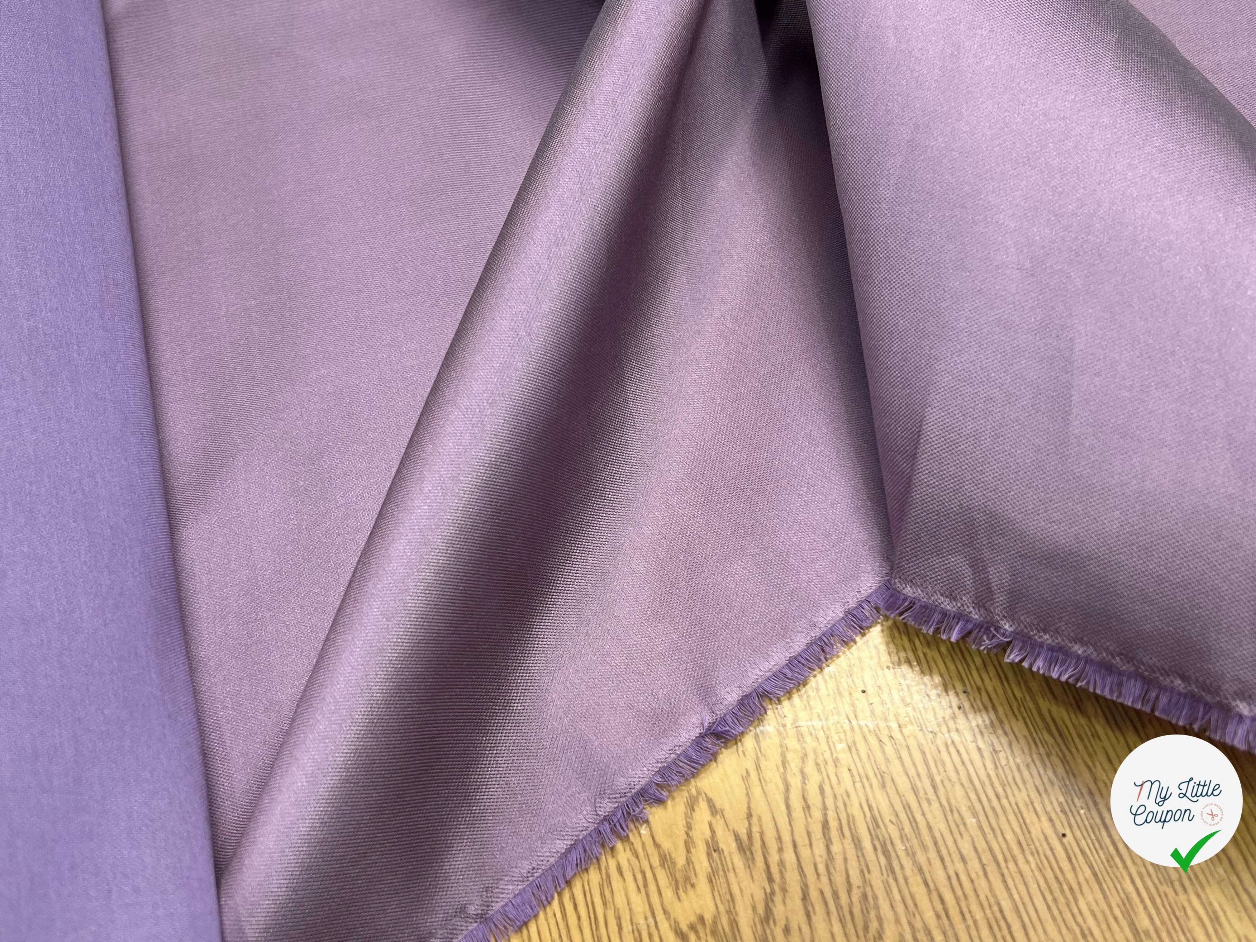 SATIN DUCHESSE TEXTURÉE SOIE COTON LAVANDE - My Little Coupon