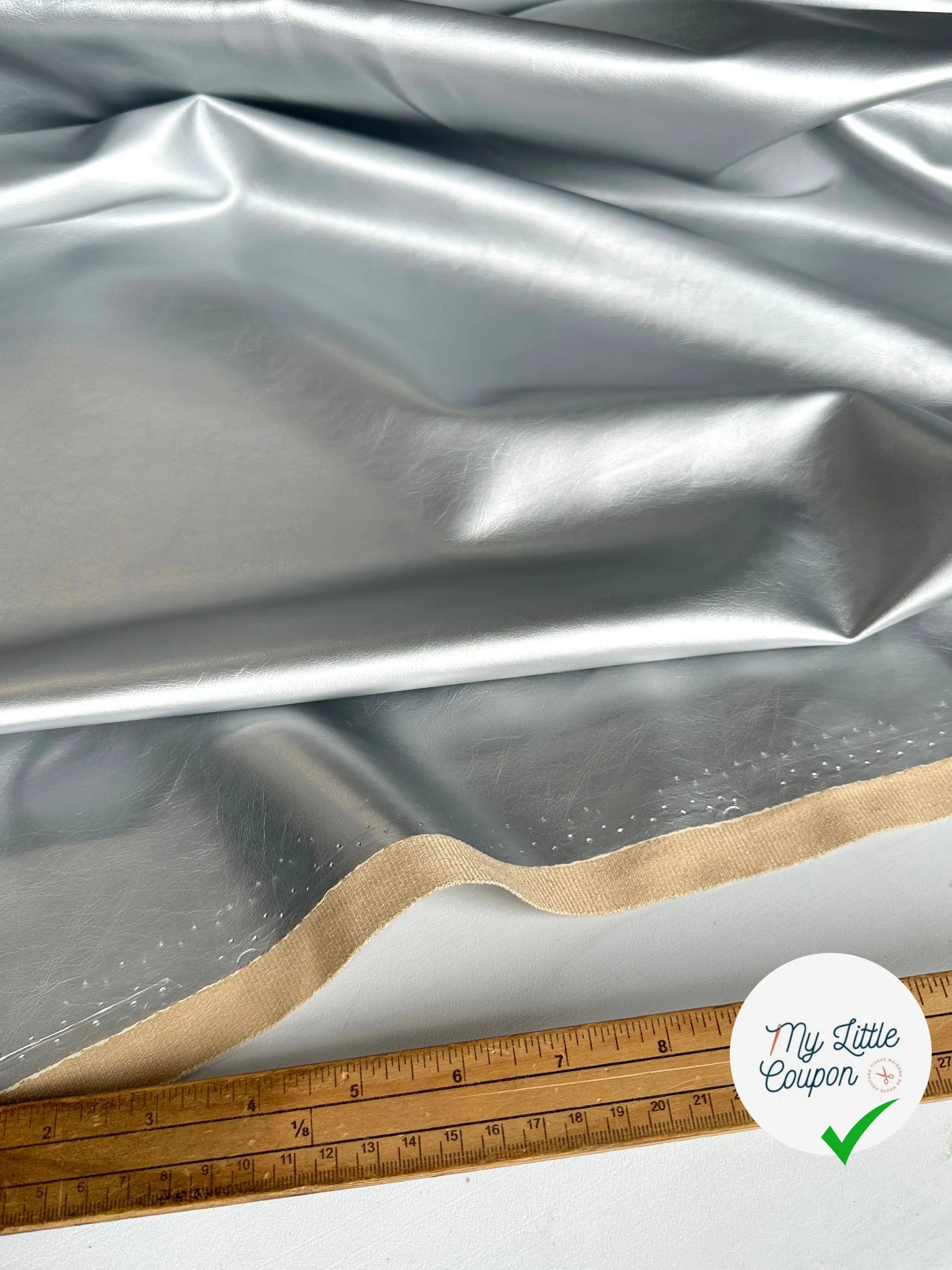 SATIN FAUX CUIR ENVERS TOUT DOUX ARGENT MLC INTERN