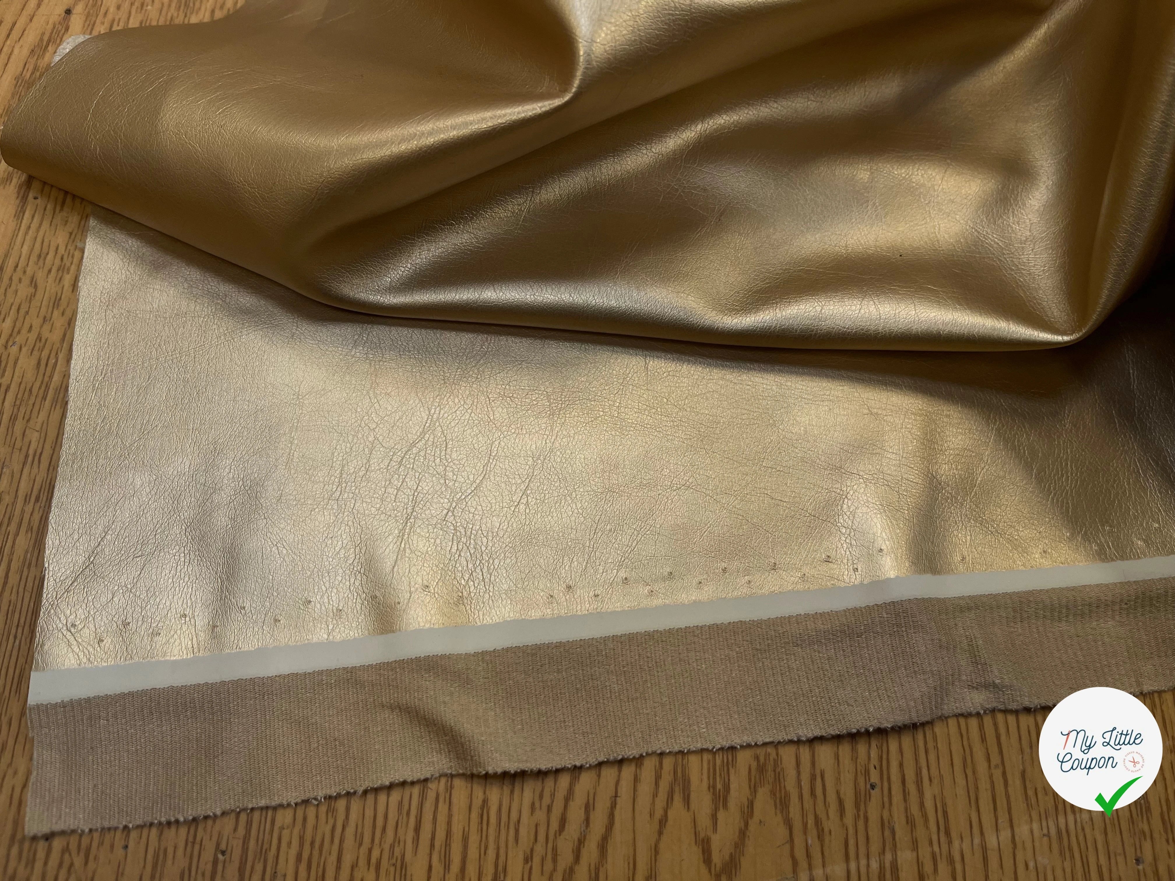 SATIN FAUX CUIR GOLD ENVERS TOUT DOUX BEIGE - My Little Coupon