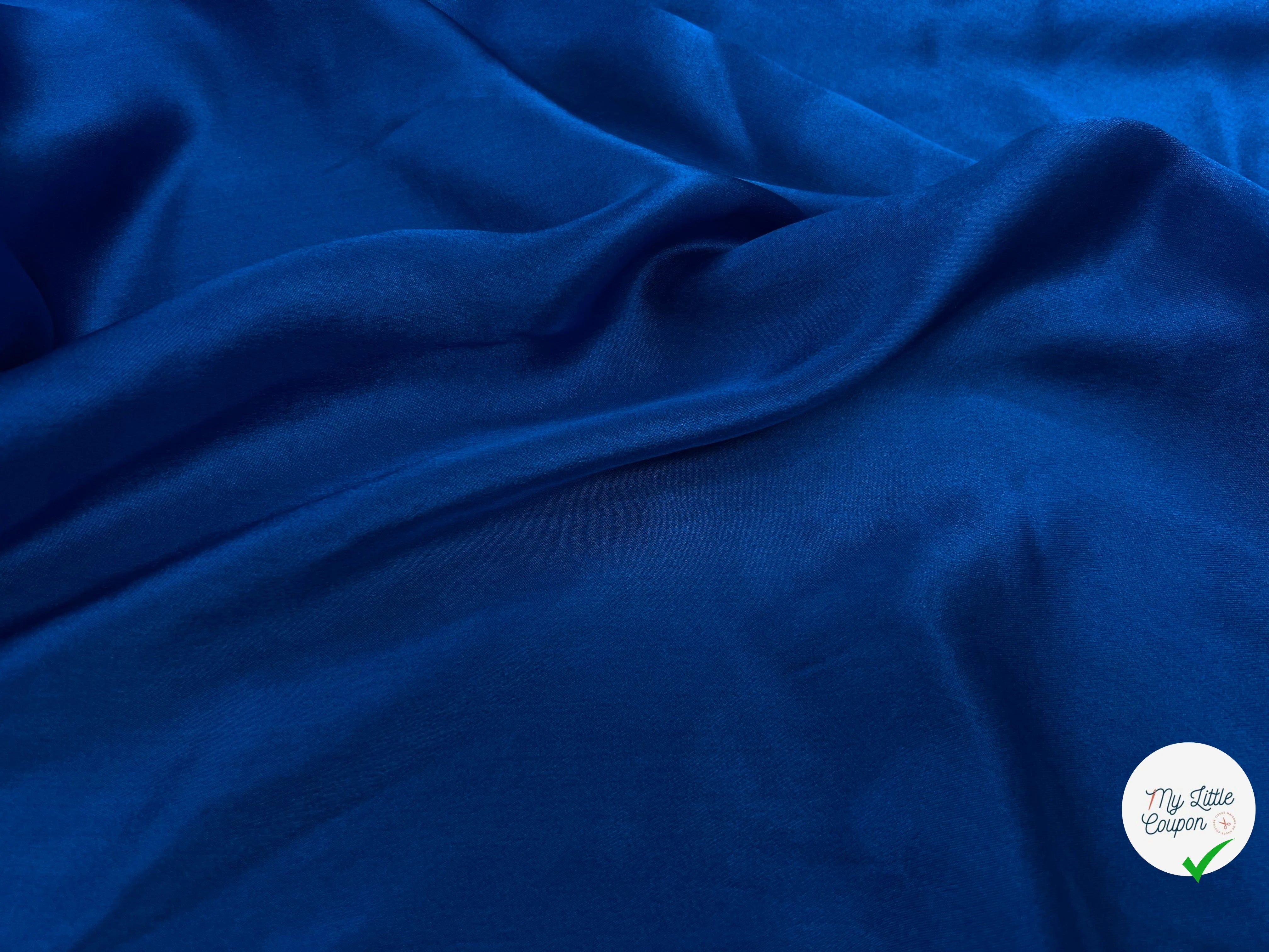 SATIN FLUIDE BLEU POLYESTER 150CM - My Little Coupon