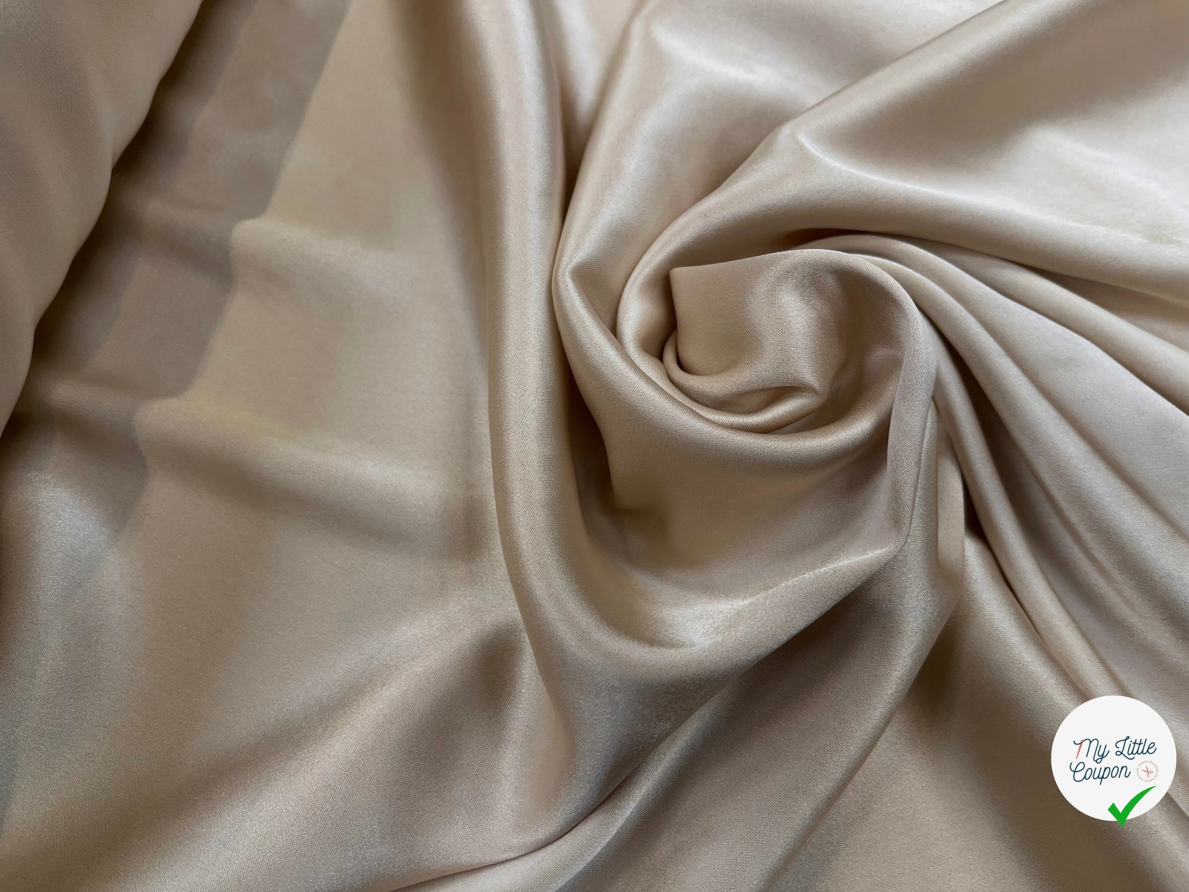 SATIN FLUIDE ET FROID COULEUR IVOIRE 130CM - My Little Coupon